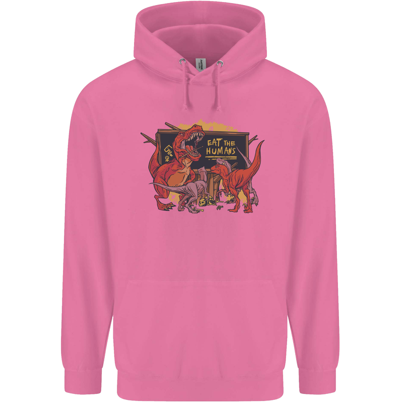 T-Rex Teacher Eat the Humans Dinosaur Funny Mens 80% Cotton Hoodie Azelea