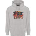T-Rex Teacher Eat the Humans Dinosaur Funny Mens 80% Cotton Hoodie Sports Grey