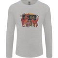T-Rex Teacher Eat the Humans Dinosaur Funny Mens Long Sleeve T-Shirt Sports Grey