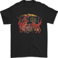 T-Rex Teacher Eat the Humans Dinosaur Funny Mens T-Shirt 100% Cotton Black