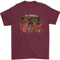 T-Rex Teacher Eat the Humans Dinosaur Funny Mens T-Shirt 100% Cotton Maroon