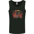 T-Rex Teacher Eat the Humans Dinosaur Funny Mens Vest Tank Top Black