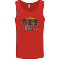 T-Rex Teacher Eat the Humans Dinosaur Funny Mens Vest Tank Top Red
