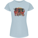 T-Rex Teacher Eat the Humans Dinosaur Funny Womens Petite Cut T-Shirt Light Blue