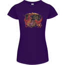 T-Rex Teacher Eat the Humans Dinosaur Funny Womens Petite Cut T-Shirt Purple
