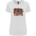 T-Rex Teacher Eat the Humans Dinosaur Funny Womens Wider Cut T-Shirt White