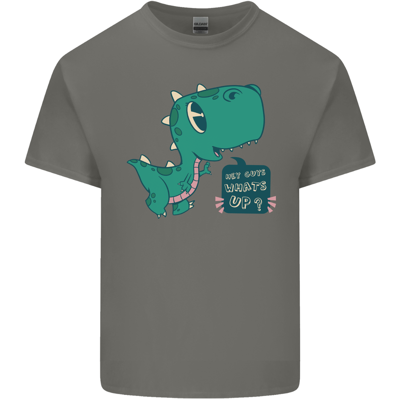 T-Rex Whats Up Kids T-Shirt Childrens Charcoal