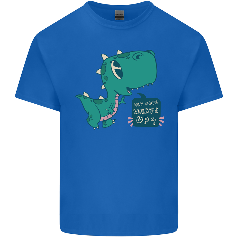 T-Rex Whats Up Kids T-Shirt Childrens Royal Blue