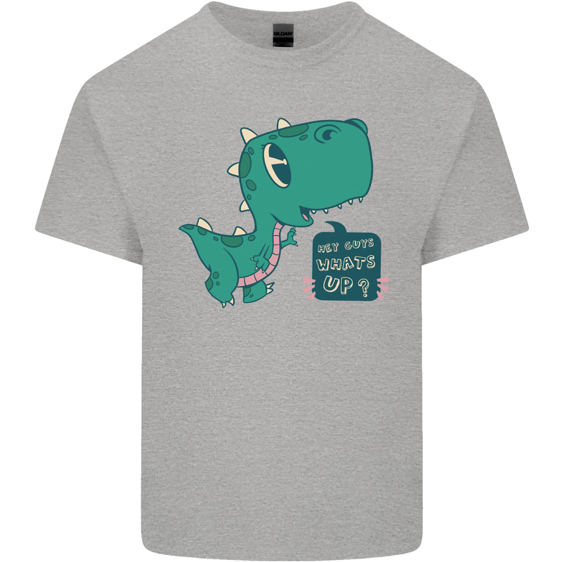 T-Rex Whats Up Kids T-Shirt Childrens Sports Grey