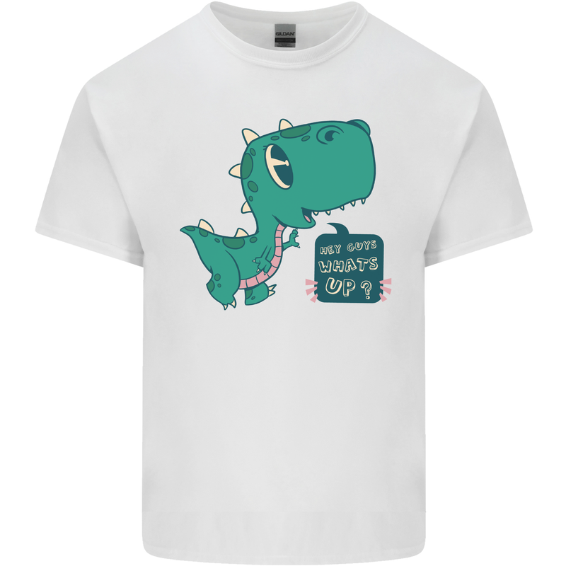 T-Rex Whats Up Kids T-Shirt Childrens White