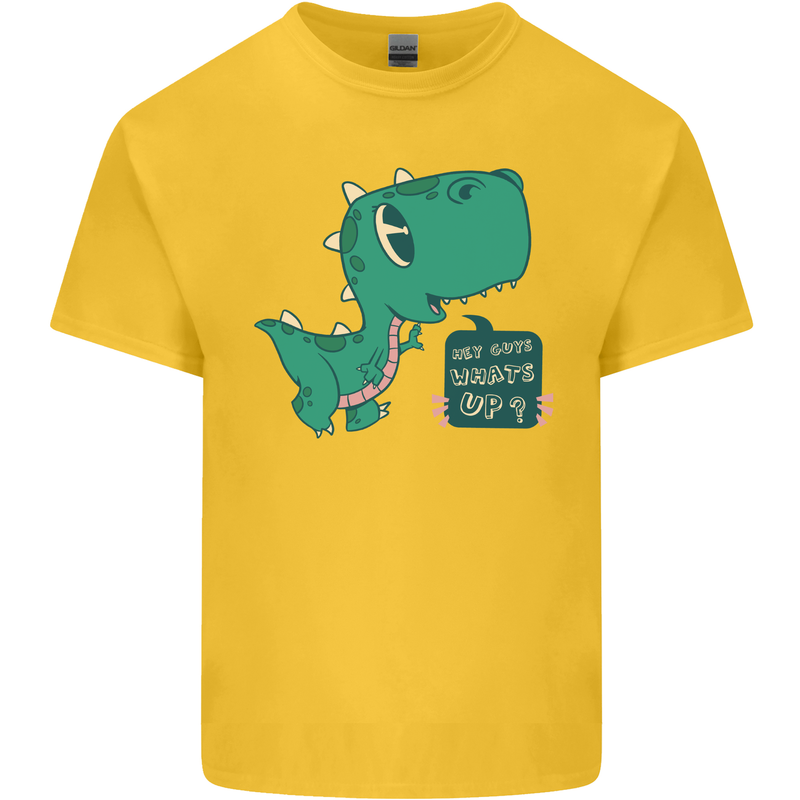 T-Rex Whats Up Kids T-Shirt Childrens Yellow