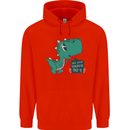 T-Rex Whats Up Mens 80% Cotton Hoodie Bright Red