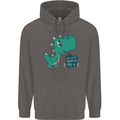 T-Rex Whats Up Mens 80% Cotton Hoodie Charcoal