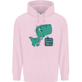 T-Rex Whats Up Mens 80% Cotton Hoodie Light Pink