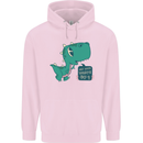 T-Rex Whats Up Mens 80% Cotton Hoodie Light Pink