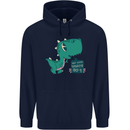 T-Rex Whats Up Mens 80% Cotton Hoodie Navy Blue