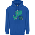 T-Rex Whats Up Mens 80% Cotton Hoodie Royal Blue