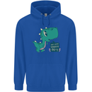 T-Rex Whats Up Mens 80% Cotton Hoodie Royal Blue