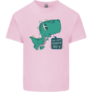 T-Rex Whats Up Mens Cotton T-Shirt Tee Top Light Pink