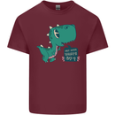 T-Rex Whats Up Mens Cotton T-Shirt Tee Top Maroon