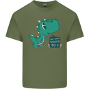 T-Rex Whats Up Mens Cotton T-Shirt Tee Top Military Green