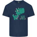 T-Rex Whats Up Mens Cotton T-Shirt Tee Top Navy Blue