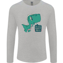T-Rex Whats Up Mens Long Sleeve T-Shirt Sports Grey