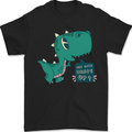 T-Rex Whats Up Mens T-Shirt 100% Cotton Black