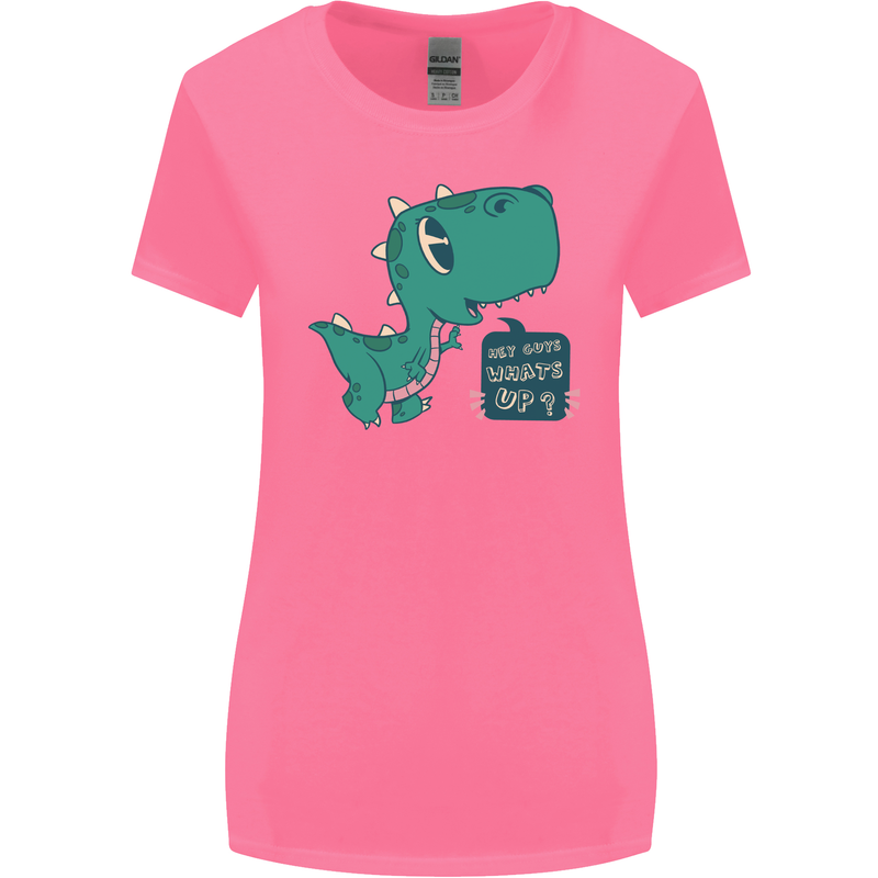 T-Rex Whats Up Womens Wider Cut T-Shirt Azalea