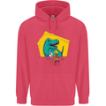 T-Rex Wrestling a Skeleton Dinosaurs Skull Childrens Kids Hoodie Heliconia