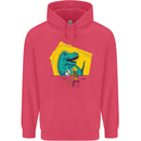 T-Rex Wrestling a Skeleton Dinosaurs Skull Childrens Kids Hoodie Heliconia