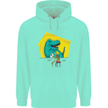 T-Rex Wrestling a Skeleton Dinosaurs Skull Childrens Kids Hoodie Peppermint