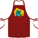 T-Rex Wrestling a Skeleton Dinosaurs Skull Cotton Apron 100% Organic Maroon