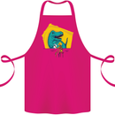 T-Rex Wrestling a Skeleton Dinosaurs Skull Cotton Apron 100% Organic Pink