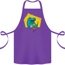 T-Rex Wrestling a Skeleton Dinosaurs Skull Cotton Apron 100% Organic Purple