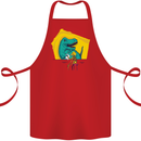 T-Rex Wrestling a Skeleton Dinosaurs Skull Cotton Apron 100% Organic Red