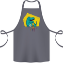 T-Rex Wrestling a Skeleton Dinosaurs Skull Cotton Apron 100% Organic Steel