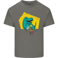 T-Rex Wrestling a Skeleton Dinosaurs Skull Kids T-Shirt Childrens Charcoal