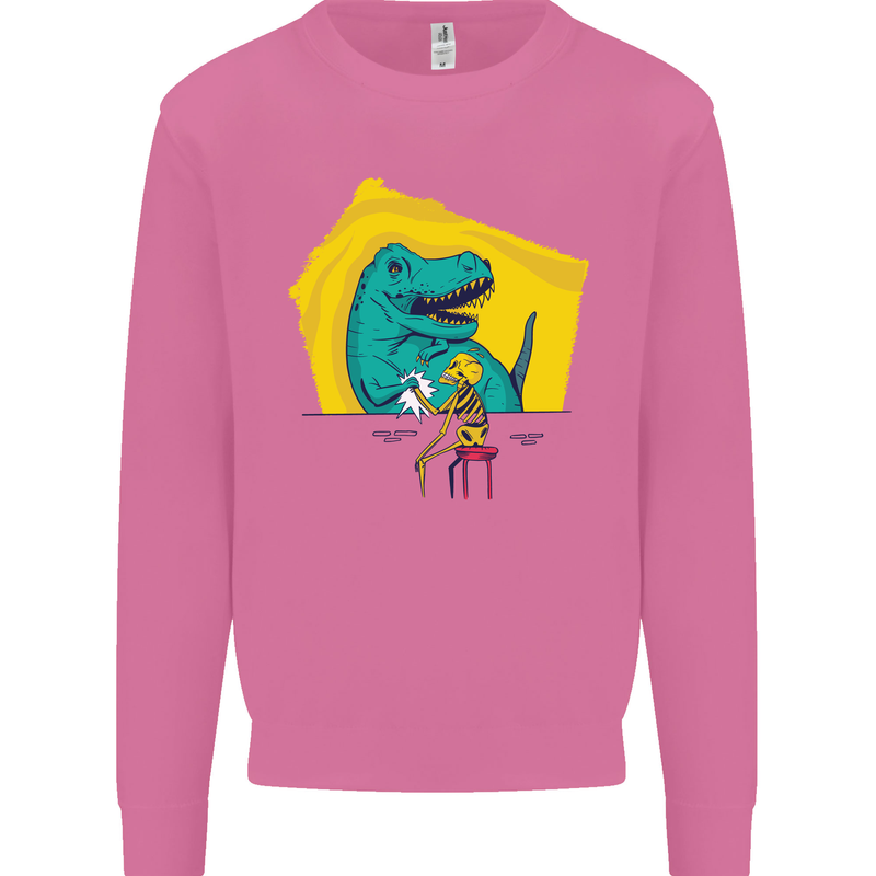 T-Rex Wrestling a Skeleton Dinosaurs Skull Mens Sweatshirt Jumper Azalea