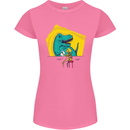 T-Rex Wrestling a Skeleton Dinosaurs Skull Womens Petite Cut T-Shirt Azalea