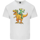 T-Rex and a Frog Dinosaur Kids T-Shirt Childrens White