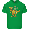 T-Rex and a Frog Dinosaur Mens Cotton T-Shirt Tee Top Irish Green