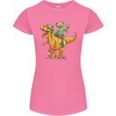 T-Rex and a Frog Dinosaur Womens Petite Cut T-Shirt Azalea
