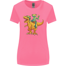 T-Rex and a Frog Dinosaur Womens Wider Cut T-Shirt Azalea