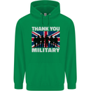 TY British Military Veteran Army Navy RAF Para Mens 80% Cotton Hoodie Irish Green