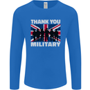TY British Military Veteran Army Navy RAF Para Mens Long Sleeve T-Shirt Royal Blue