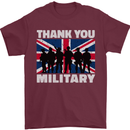 TY British Military Veteran Army Navy RAF Para Mens T-Shirt 100% Cotton Maroon