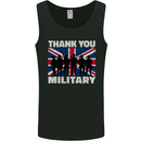 TY British Military Veteran Army Navy RAF Para Mens Vest Tank Top Black