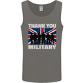 TY British Military Veteran Army Navy RAF Para Mens Vest Tank Top Charcoal
