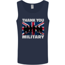 TY British Military Veteran Army Navy RAF Para Mens Vest Tank Top Navy Blue